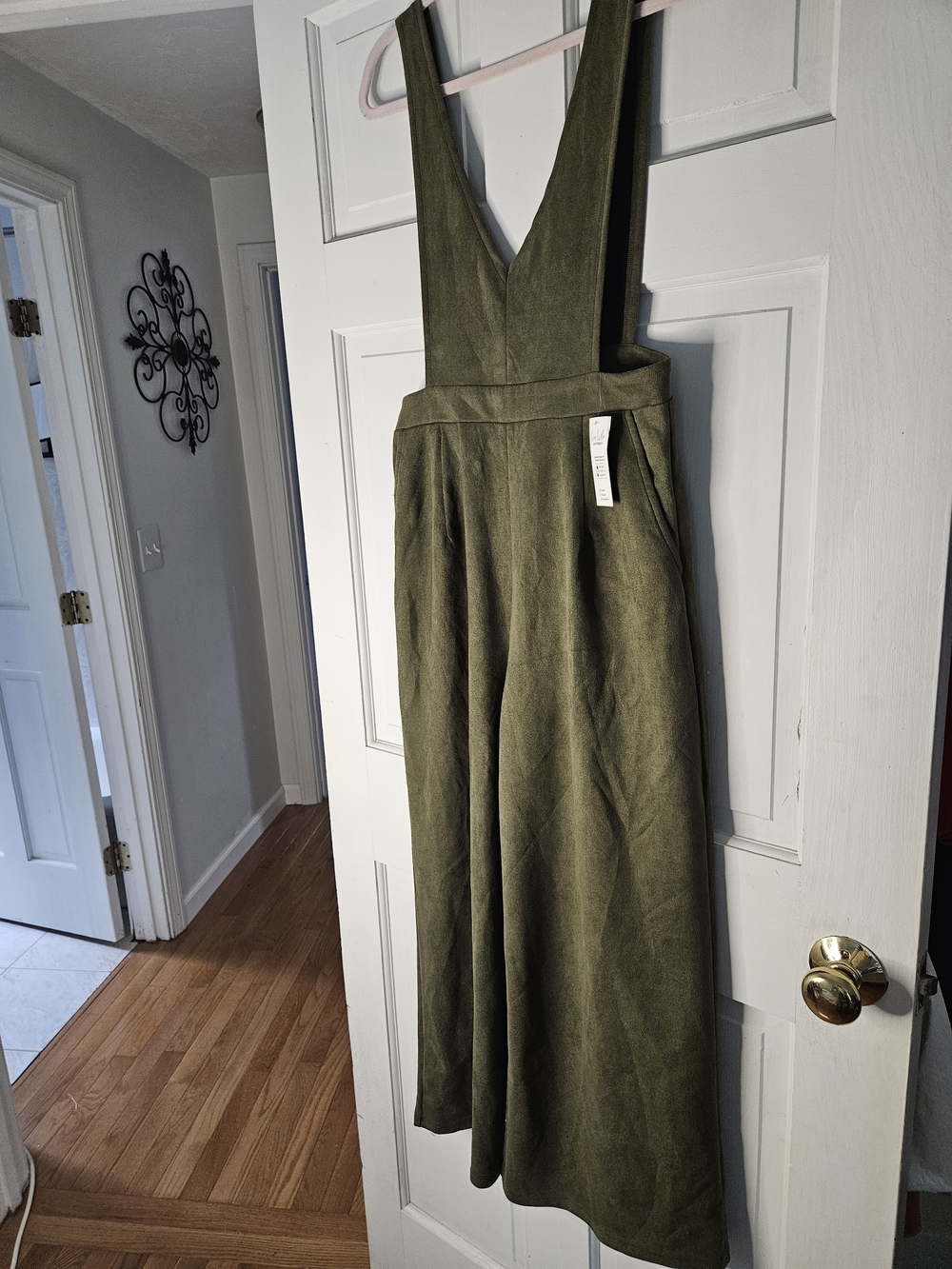 cupcakes & cashmere Olive Green Wide-Leg Pinafore Jumpsuit P290